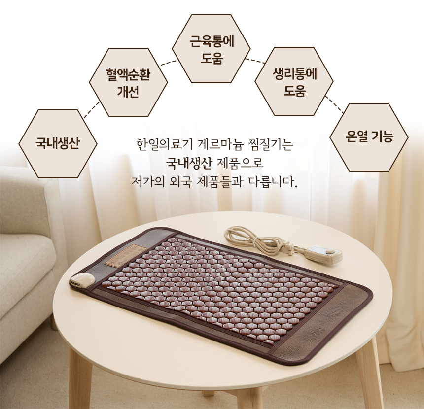 한일의료기 게르마늄 찜질기 원적외선 무릎 허리 등 온열 전기 찜질 : 솜리움