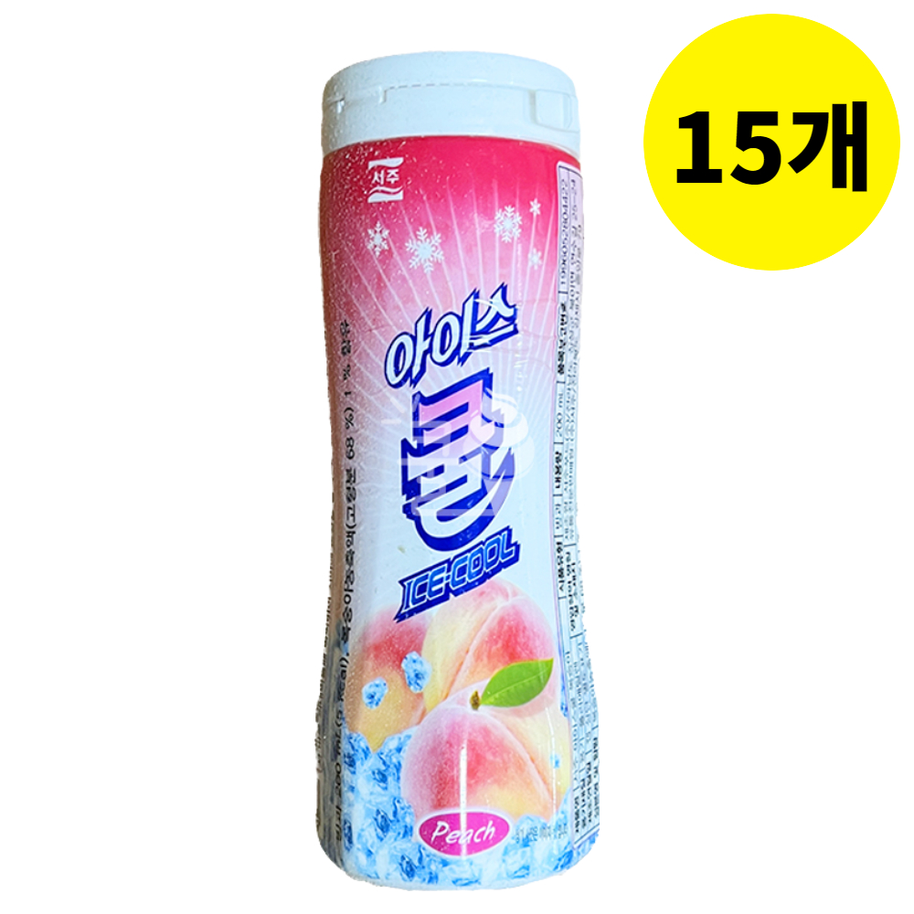[얼음과자] 아이스쿨 복숭아 1박스 (15개입) : 사랑해몰