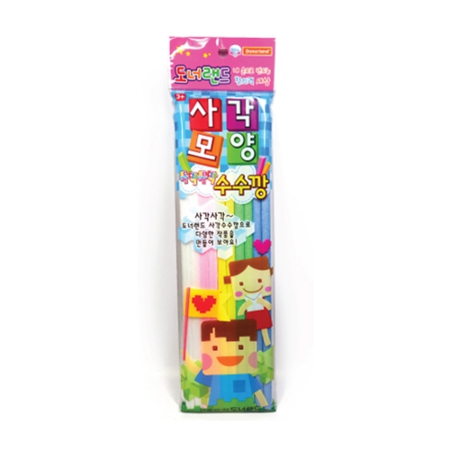 도너랜드 1500 칼라공작 수수깡 사각모양 / 10개입 : ap문구