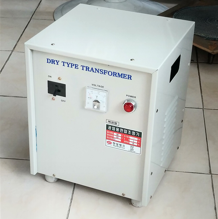 [미사용] 한일 10KVA 공업용 변압기 건식 복권 삼상 입력380v 출력 220V : 모닝힐