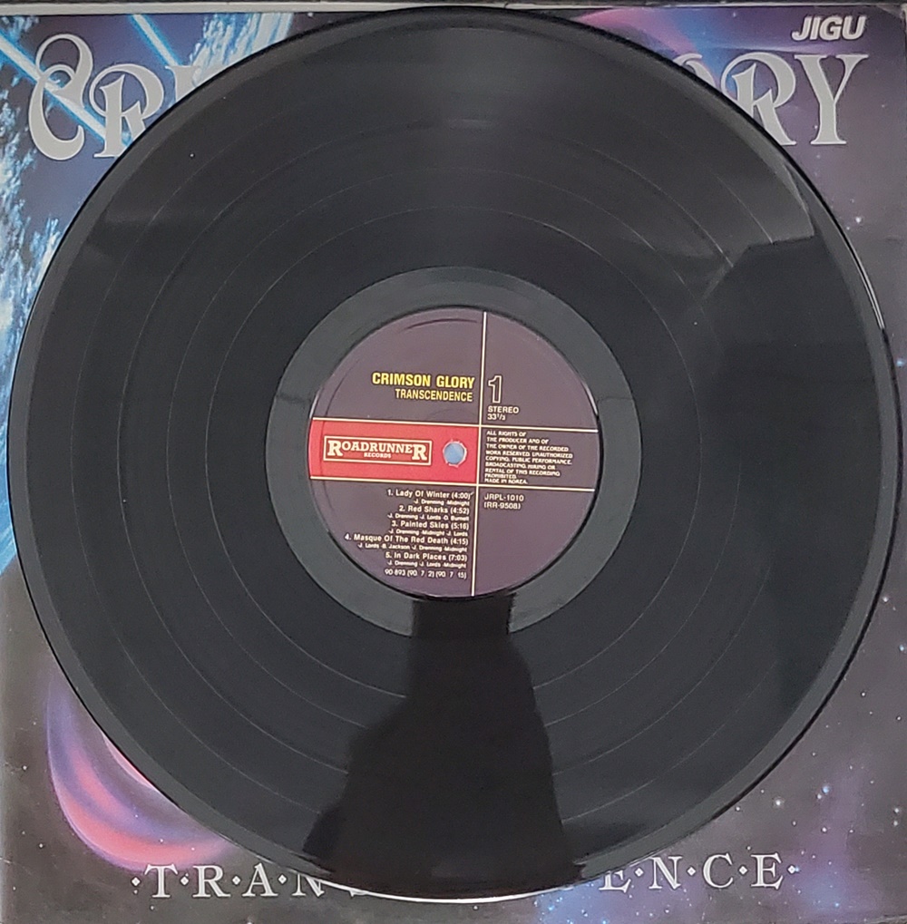 CRIMSON GLORY - TRANSCENDENCE 엘피 (자켓NM음반EX+) : 파인트렌드