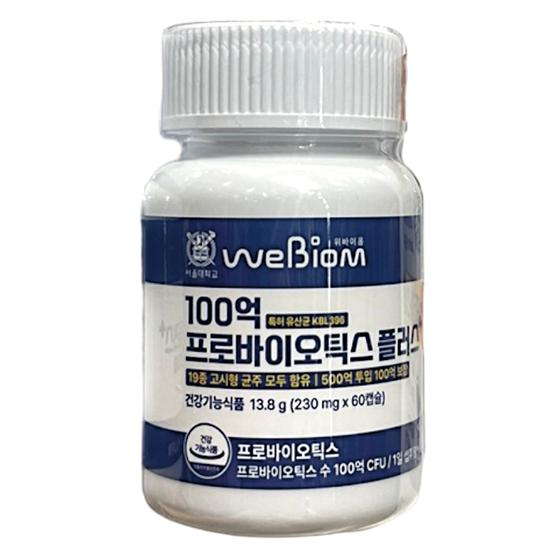 위바이옴 100억 프로바이오틱스 플러스 230mg x 60캡슐 : 큰언니스토어