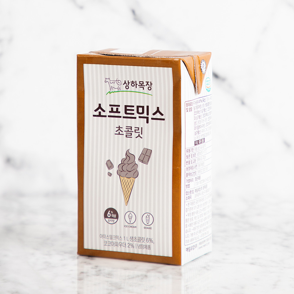 매일유업 아이스크림 상하 목장 소프트믹스 초콜릿 1L : 베이켓