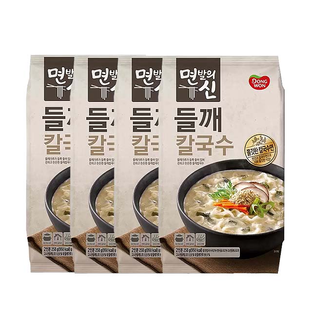 동원 들깨 칼국수 258g x 4개 : 더수호