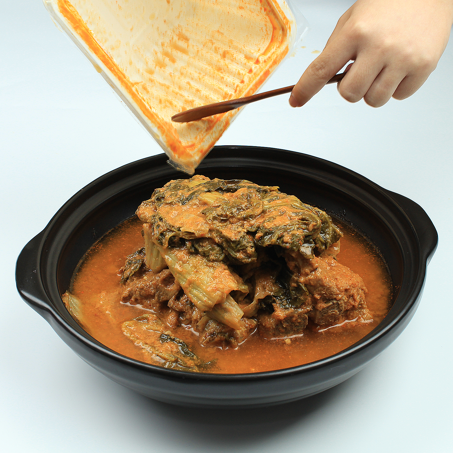 정성푸드 뼈다귀 해장국 1.5kg (2인분) / 100%국내산 등뼈 우거지 사용 다둥이네정육점 : 다둥이네 정육점