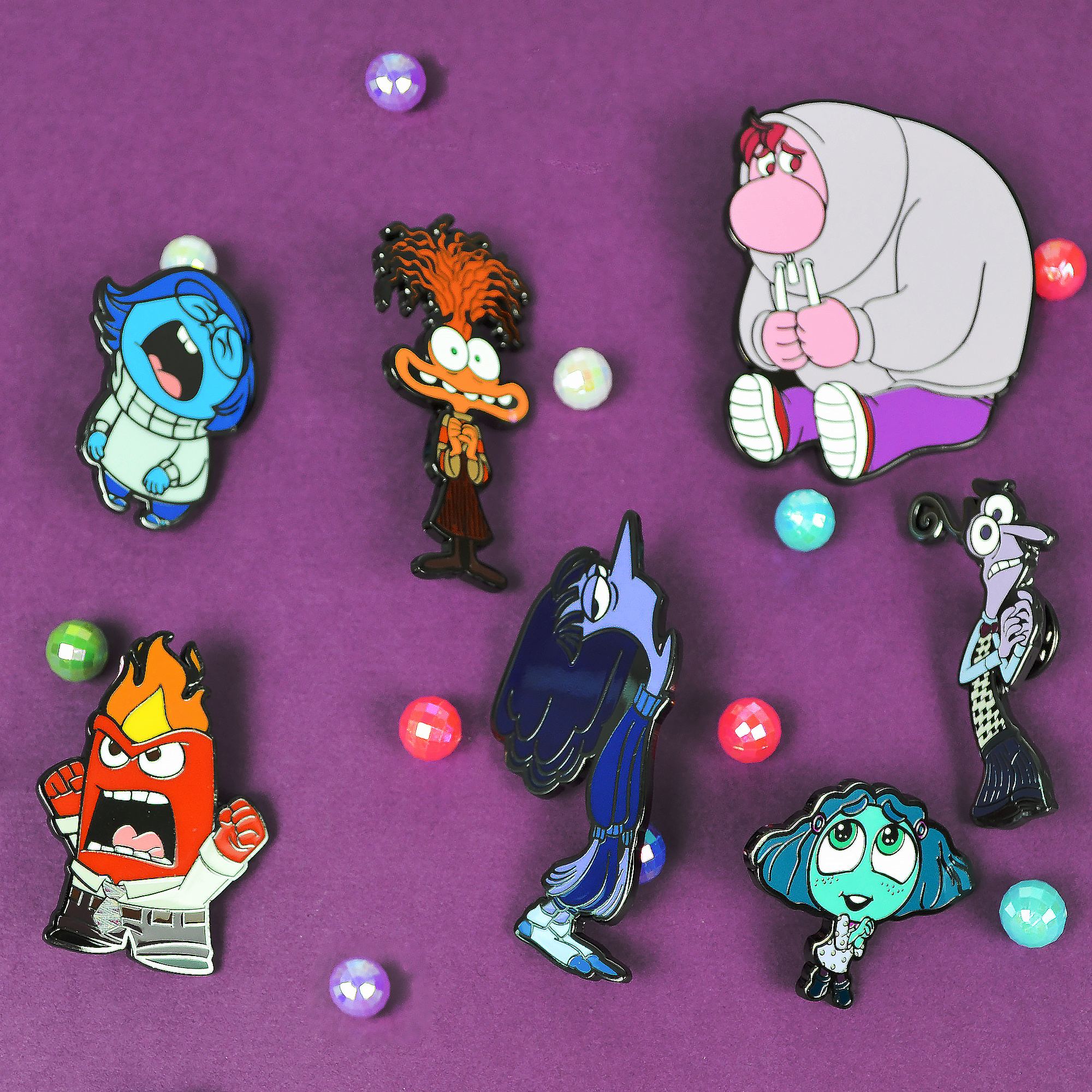 인사이드아웃2 단면뱃지 / Inside Out 2 Badges (슬픔이, 소심이, 까칠이, 기쁨이 추가) : 더파나스
