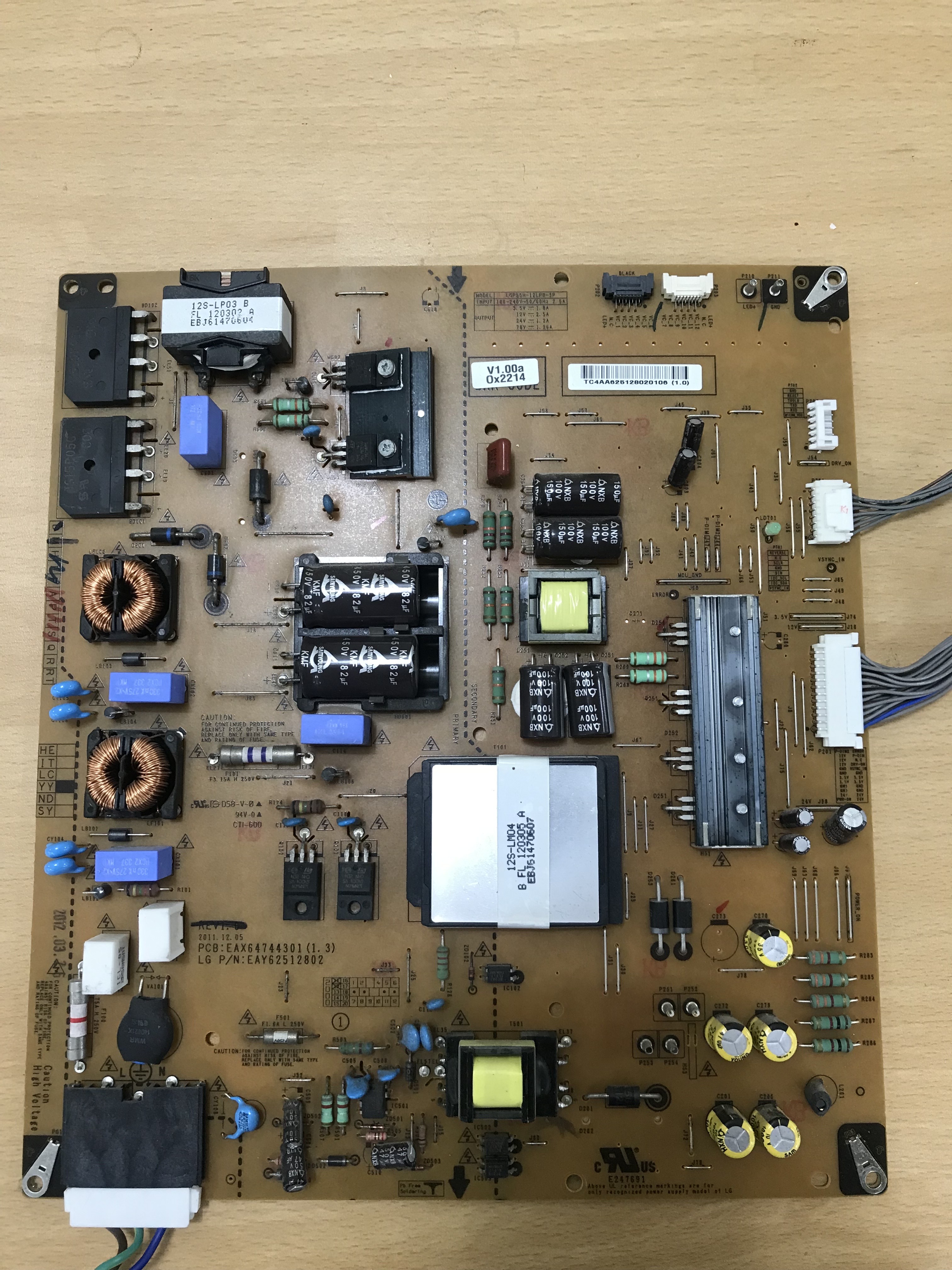 LG 55LM6700 파워 보드 EAX64744301 (1.3) : 삼영테크 주식회사