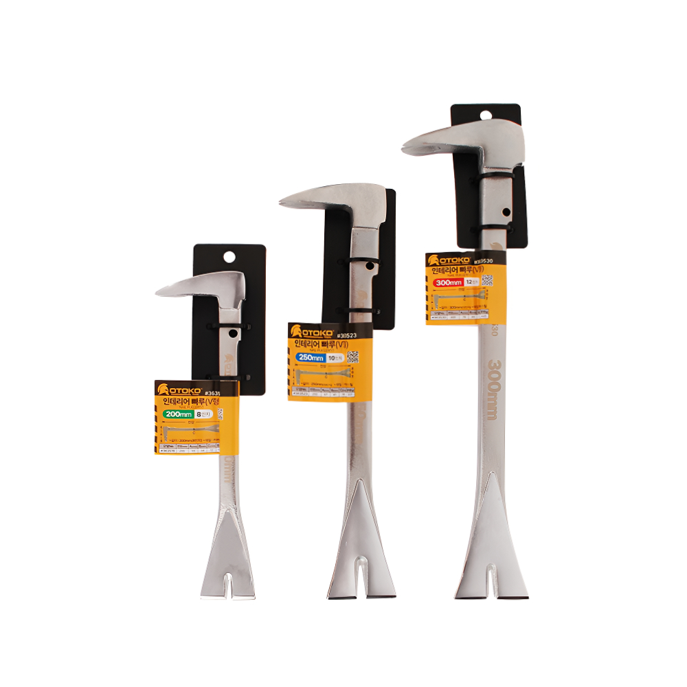 목재 철재 석재 철거 OTOKO V형 인테리어 빠루 200mm 250mm 300mm : 사왜사TV 공구팜