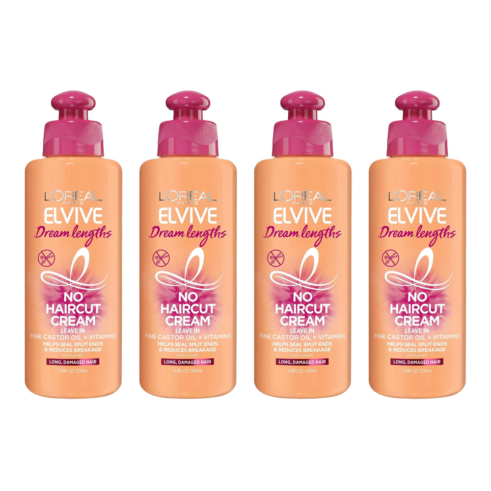 로레알 엘바이브 드림랭스 노헤어컷 크림 트리트먼트 캐스터오일 헤어 리페어 200ml 4팩 : 마마슈퍼