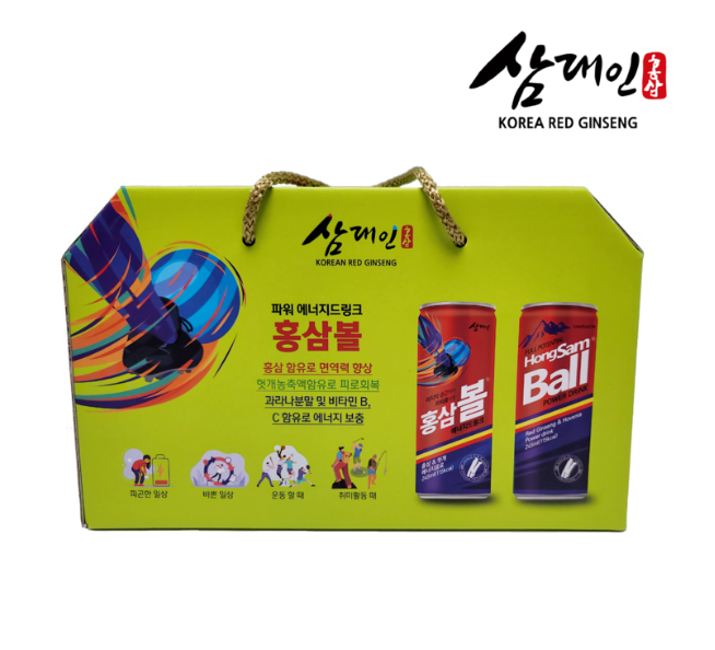 삼대인 홍삼볼 선물세트 1BOX 에너지 음료 드링크 5캔 : 디씨커피몰