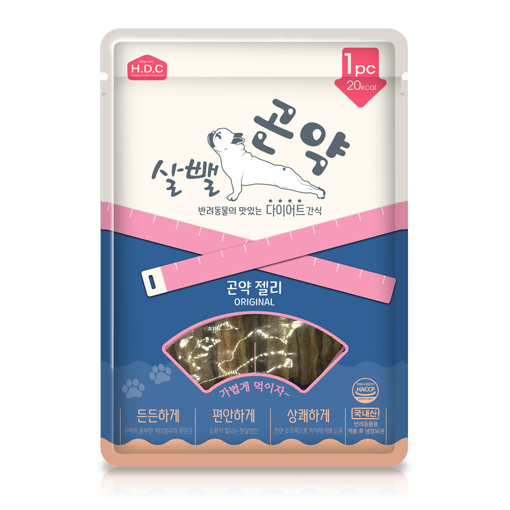 에이치디씨 살뺄곤약 강아지 다이어트간식 석류 젤리 80g : 디아망 펫츠