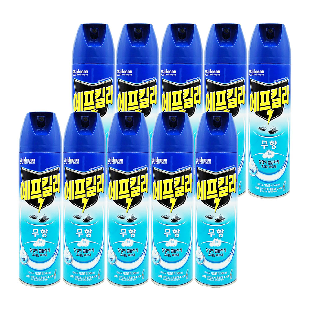 에프킬라 모기약 수성 무향 500ML X 10개 / 파리 모기 나방 살충제 : SP유통