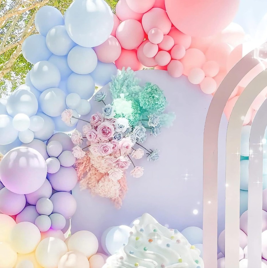 매장인테리어꾸미기 예쁜사진배경공간채우기 파스텔컬러이벤트풍선파티 Balloon장식펌프세트 : 주주네 점빵