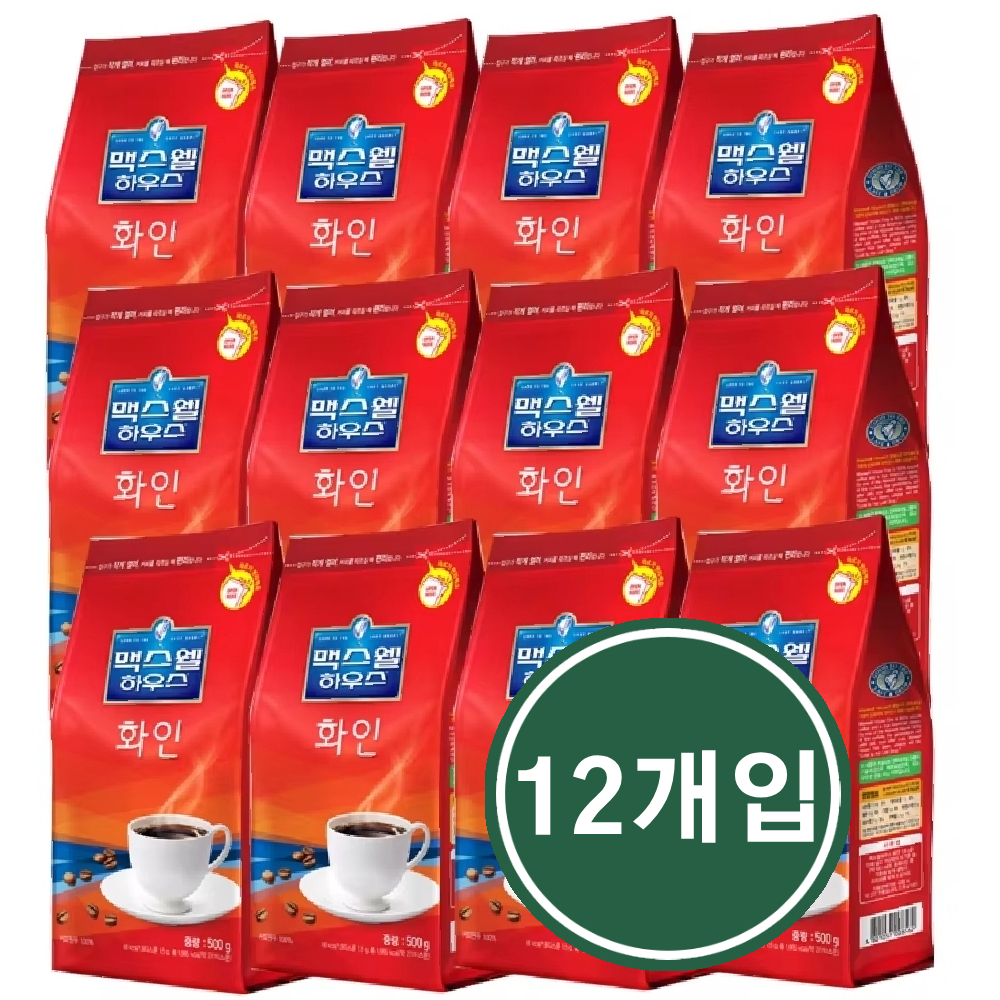 맥스웰하우스 화인 리필커피 500gX12개 : 똑디딴디