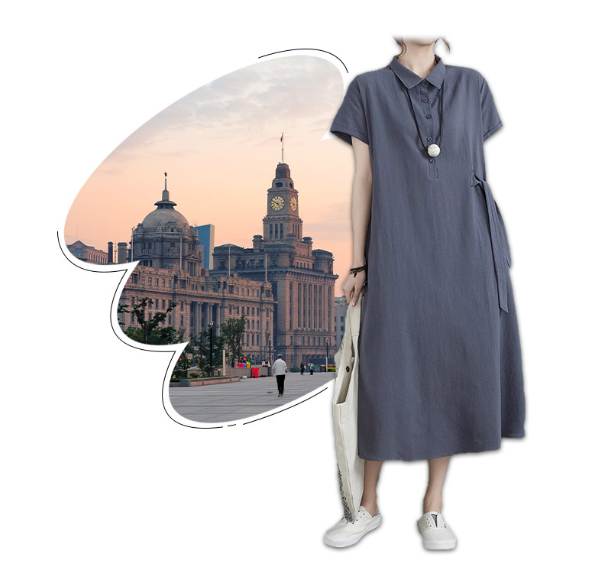 카라 롱원피스 단정한 베이직 데일리 꾸안꾸 데이트룩 3color : 퀵브루