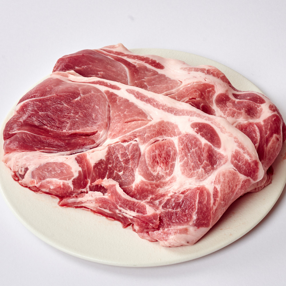 고기소녀 돼지 목전지 1kg 왕목살 제육고기 미국산 : 고기소녀