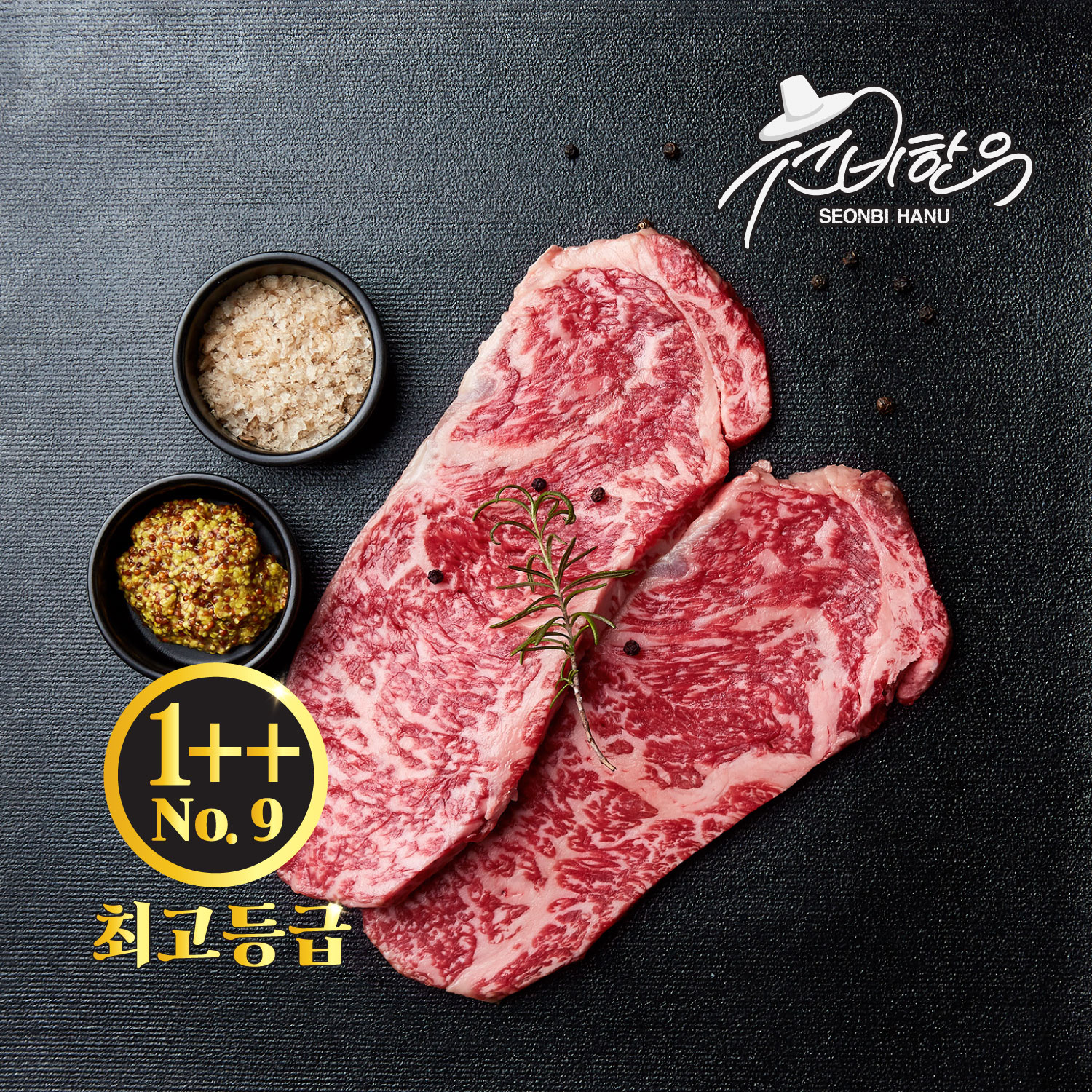 선비한우 1++NO.9 최상등급 채끝 300g : 선비 한우