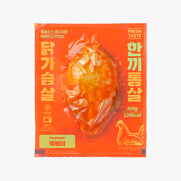 한끼통살 닭가슴살 떡볶이 100g X 5팩 : 랭킹닭컴