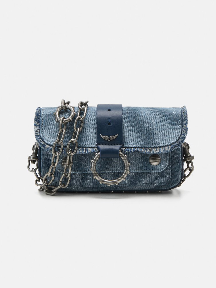 쟈딕앤볼테르 케이트 월렛 체인 데님 숄더 백  ZADIG & VOLTAIRE KATE WALLET GLITTER SHOULDER BAG Z2151H090-K11 : 헤니할로