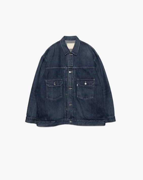그라프페이퍼 Graphpaper Selvage Denim Jacket DARK FADE 24AW : 스트라이킹
