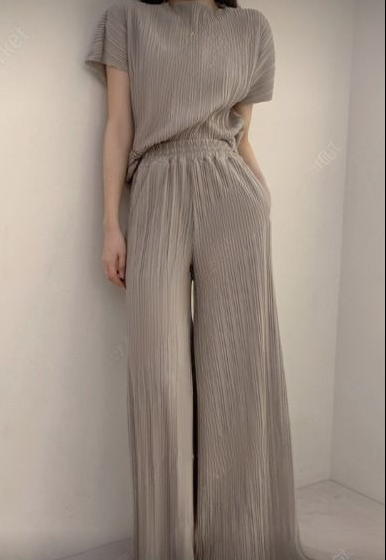 루즈핏 플리츠바지 투피스 셋트 : 이루다상회