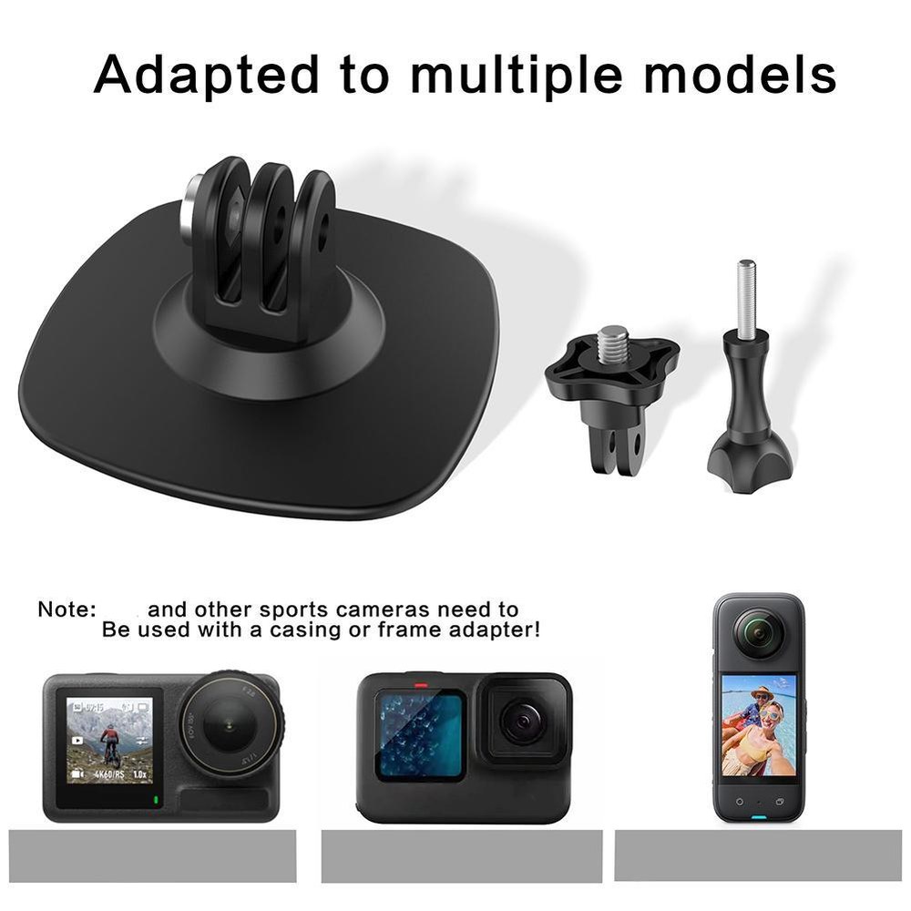 TPU 액션 카메라 고정 베이스 브래킷 Insta 360 시리즈 오토바이 헬멧 커브 플랫 마운트 더 선명하게 촬영 : 디에프식스