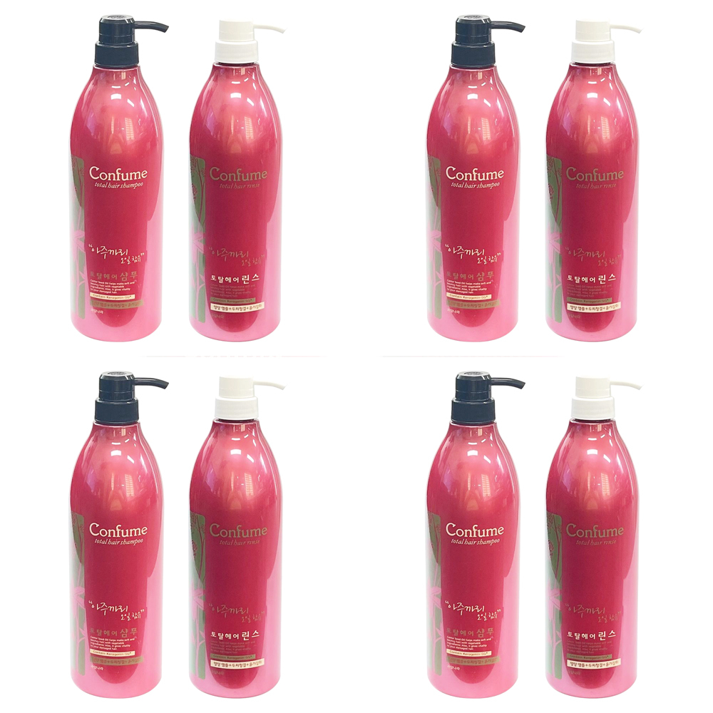 토탈헤어 샴푸와 과일나라 아주까리 린스 세트 950ml 샴푸 헤어 케어 두피 관리 제품 모 : 이소마트365