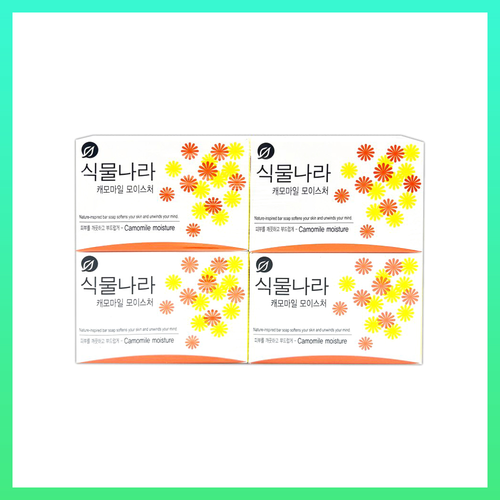 보습 비누 식물나라 캐모마일 4개 식물 나라 천연 수제 제품 피부 관리 스킨 케어 성분 추 : 이소마트365