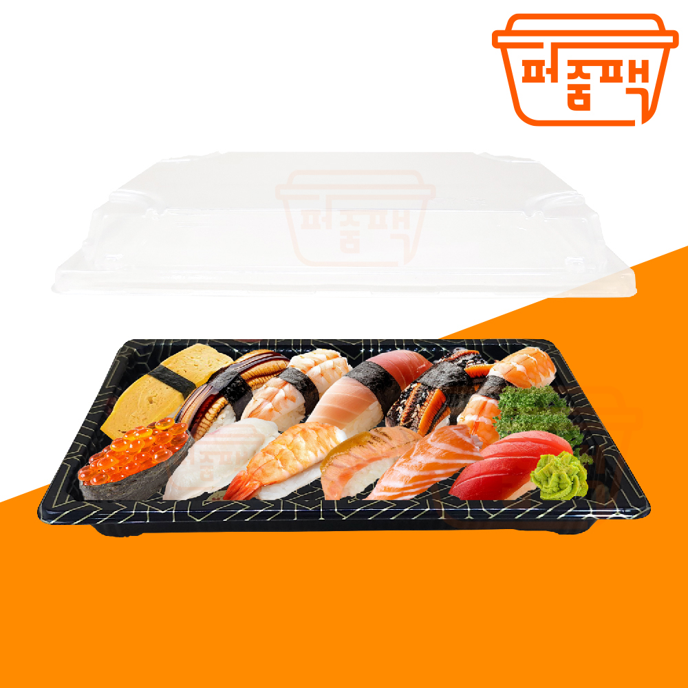 초밥용기 JY-07 벚꽃 100개세트 스시 회 배달 포장 : 퍼줌팩