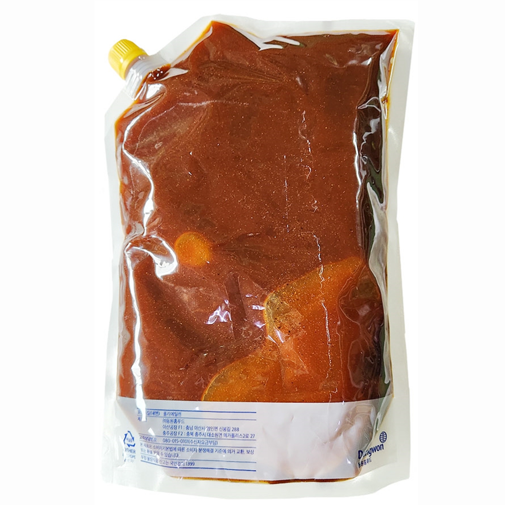 동원 비셰프 핫바베큐소스 2kg 폭립소스 등갈비 립소스 숯불갈비 : 나래 식자재