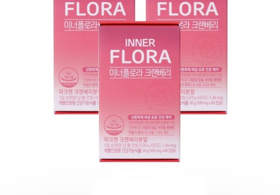뉴오리진 이너플로라 크랜베리 여성요로건강 6박스 : 이로븐