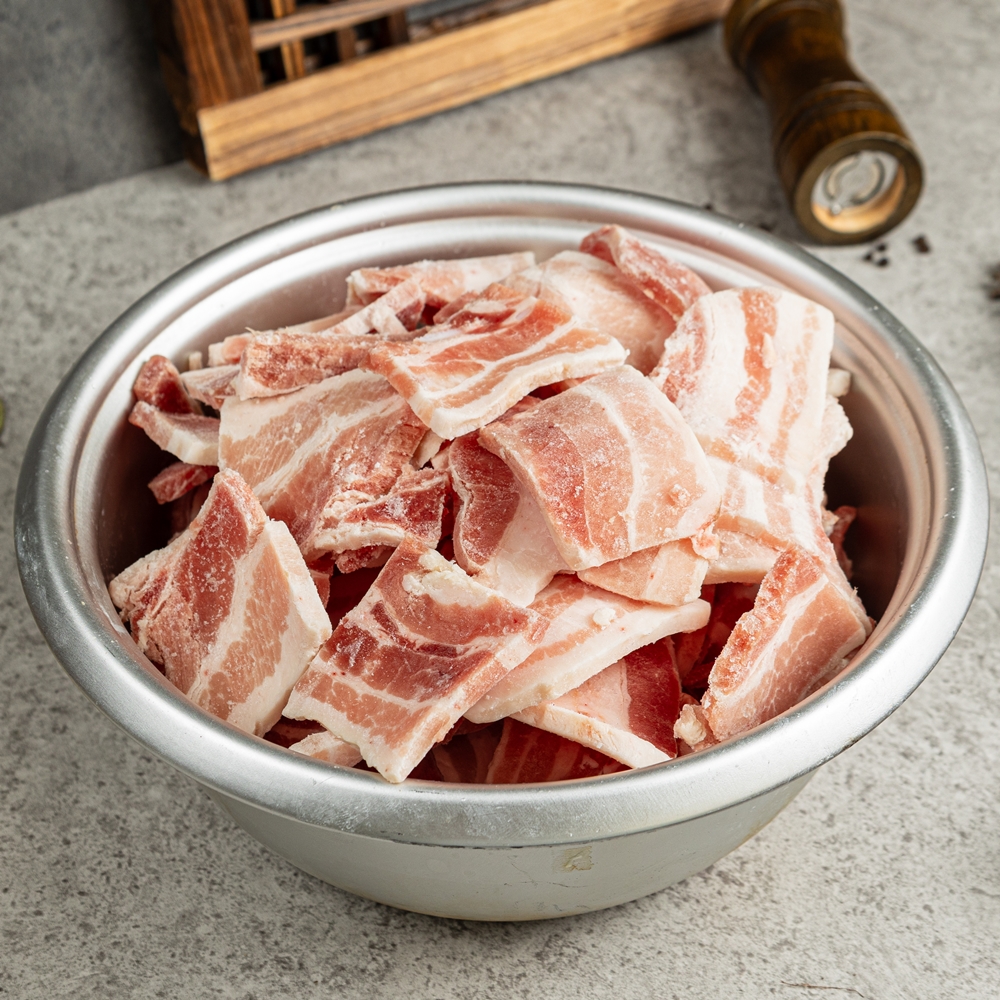 [무료배송]추억의 옛날 냉동삼겹살 냉삼 대패 냉삼겹 500g+500g : 미트충전소