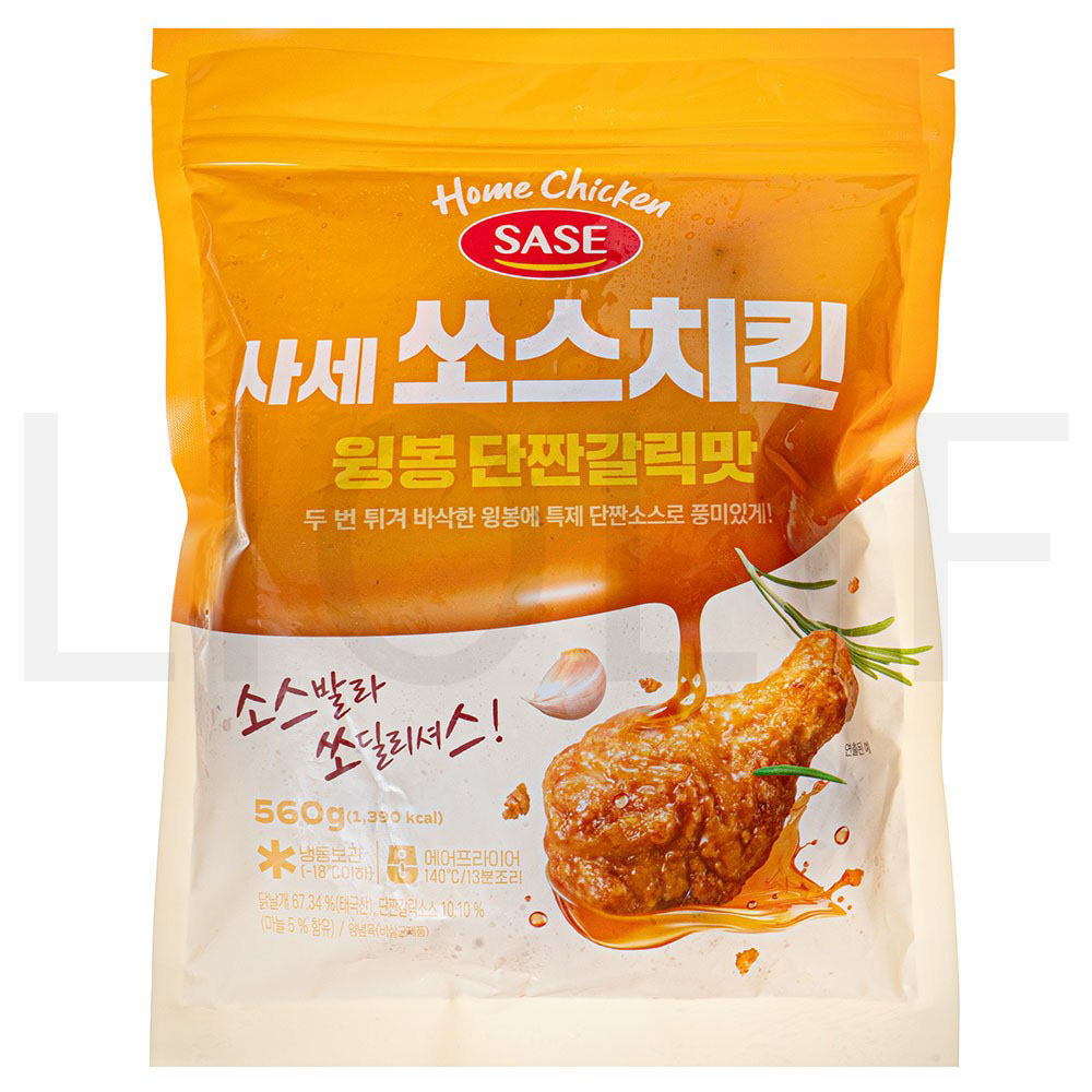 사세 기타냉동/간편조리식품 쏘스치킨 윙봉 단짠갈릭맛 (냉동) 560g 1개 : SUPER SALE