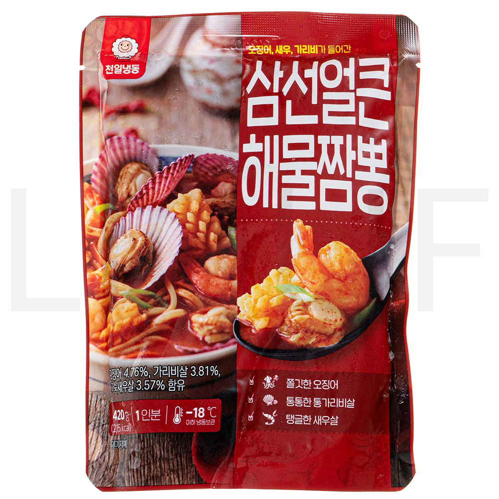 천일냉동 기타냉동/간편조리식품 삼선얼큰 해물짬뽕 1인분 (냉동) 420g 1개 : SUPER SALE