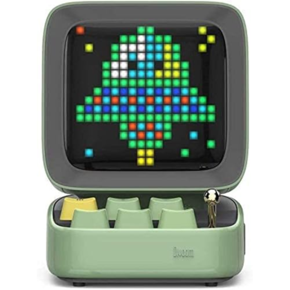 Divoom 디붐 Ditoo-Plus 휴대용 블루투스 LED 스크린 픽셀 디스플레이 기계식 키보드 스피커 Green : Allena