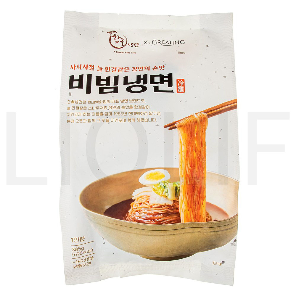 한솔냉면 냉면 그리팅 비빔냉면 1인분 (냉동) 385g 1개 : SUPER SALE