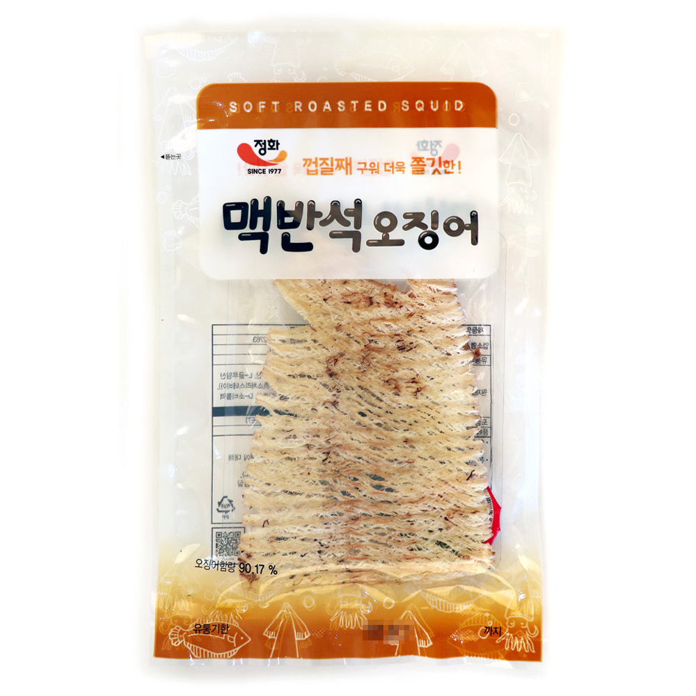 정화식품 맥반석오징어 35g 코스트코 어린이집 옛날과자 맥주안주 인간사료 : 영춘권