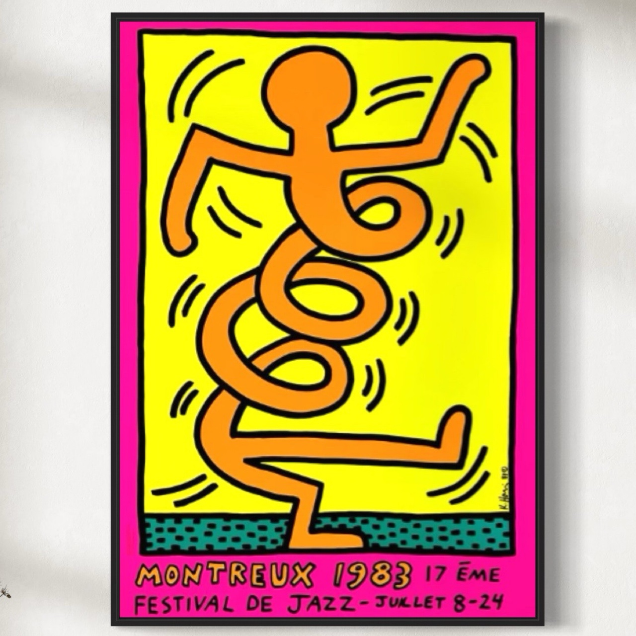 키스헤링 Keith Haring / Montreux Jazz Festival  전시 포스터(액자포함) : lepapiershop