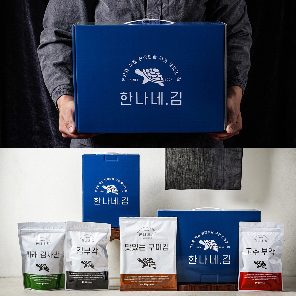 한나네김 [프리미엄 김선물세트] 즉석구이 맥반석 들기름 맛있는 조미김 설 추석 명절 선물 : 한나네김