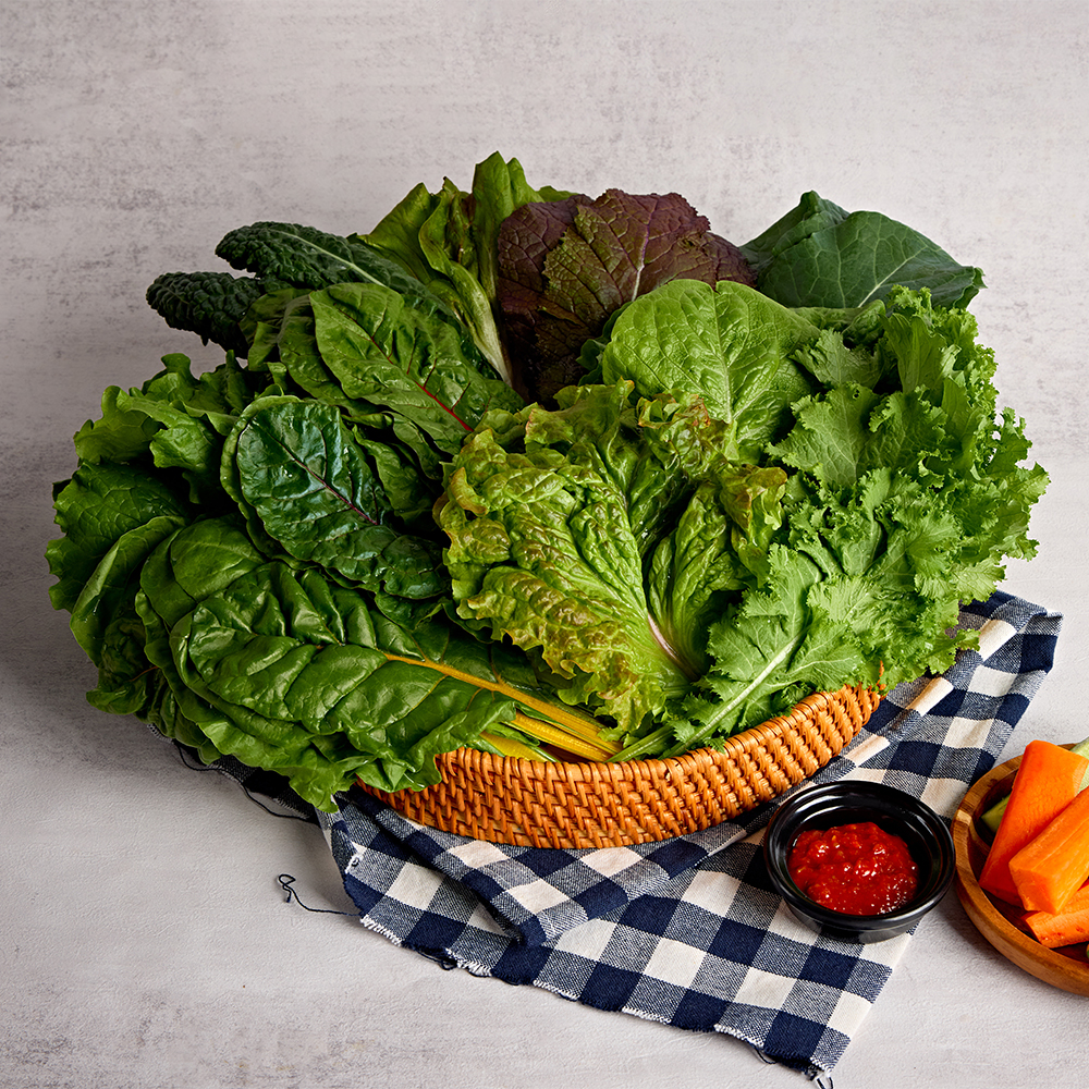 클로렐라 무농약 친환경 프리미엄 모둠 쌈채소 쌈야채 상추 600g, 1kg : 한경