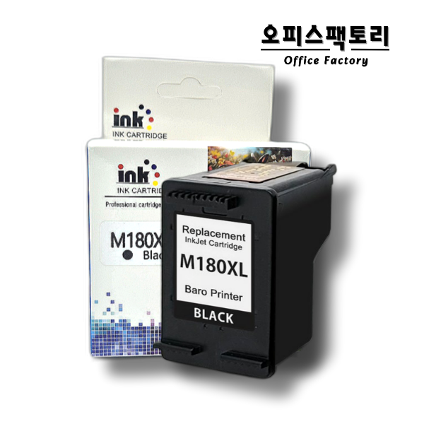 삼성 INK-M180XL 블랙 재생잉크 3배 특대용량 SL-J1660 1770FW : Office팩토리