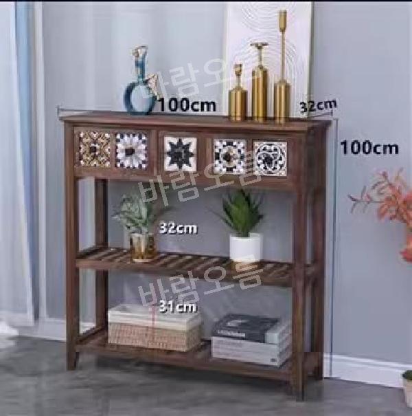 폭좁은 콘솔 현관 미니 원목 엔틱 테이블 틈새 거실 복도 카페 80x32 : 이음머천트