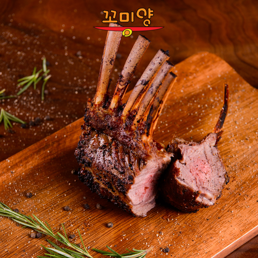 [꼬미양] 통원육 베이비 프렌치랙 1300-1350g 양고기 돌핀 양갈비 캠핑 뉴질랜드 : 꼬미양