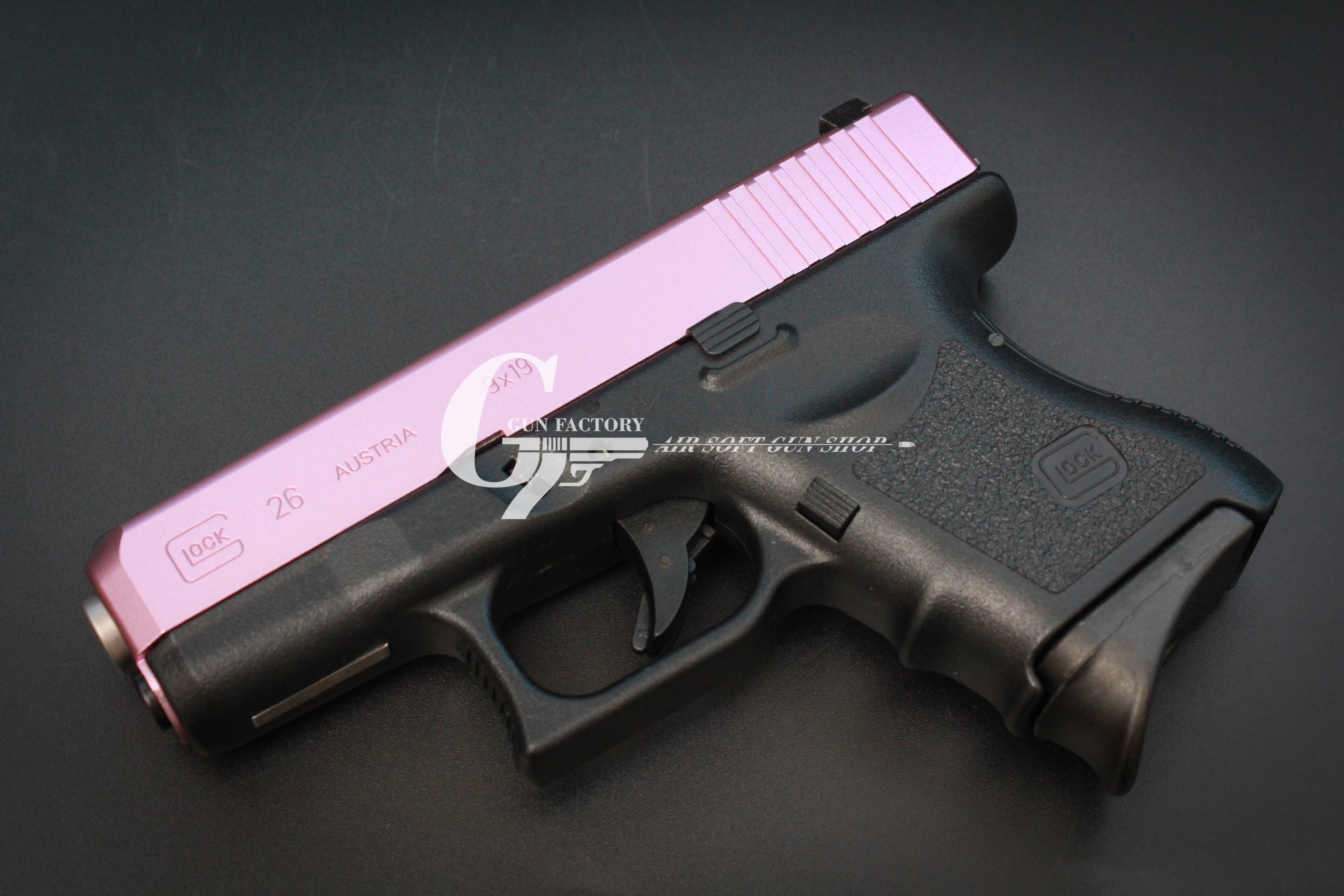 [가더] Glock26  Aluminum Slide & Stainless Barrel 커스텀 [For Marui Glock26] : 건팩토리모형