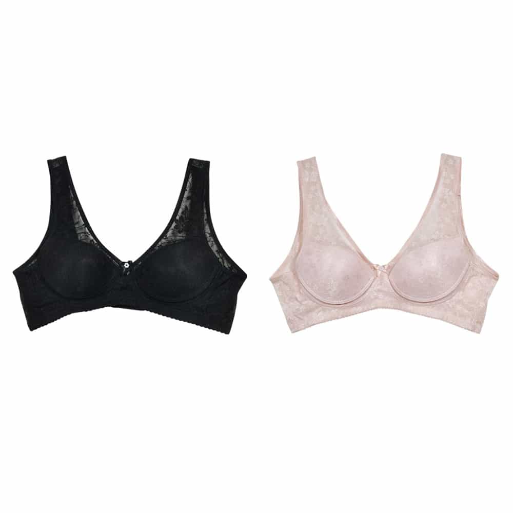 판다스토어 플라워 레이스 B컵 브라 80B(L) 블랙 와이어없는브라 베이직브라 : 밍키네쇼핑