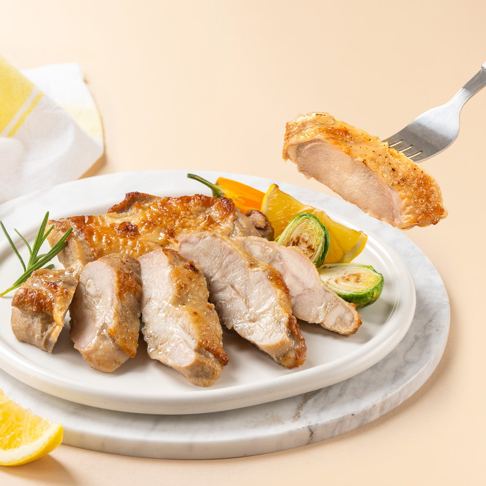 꾸운 닭다리살 4종 30팩 (오리지널, 닭갈비, 찜닭, 칠리) 다이어트 식단 헬스 소스 양념 닭가슴살 직화구이 닭다리살 : 유가네