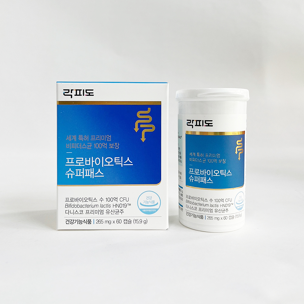 락피도 프로바이오틱스 슈퍼패스 265mg x 60캡슐 : 주식회사 산창비