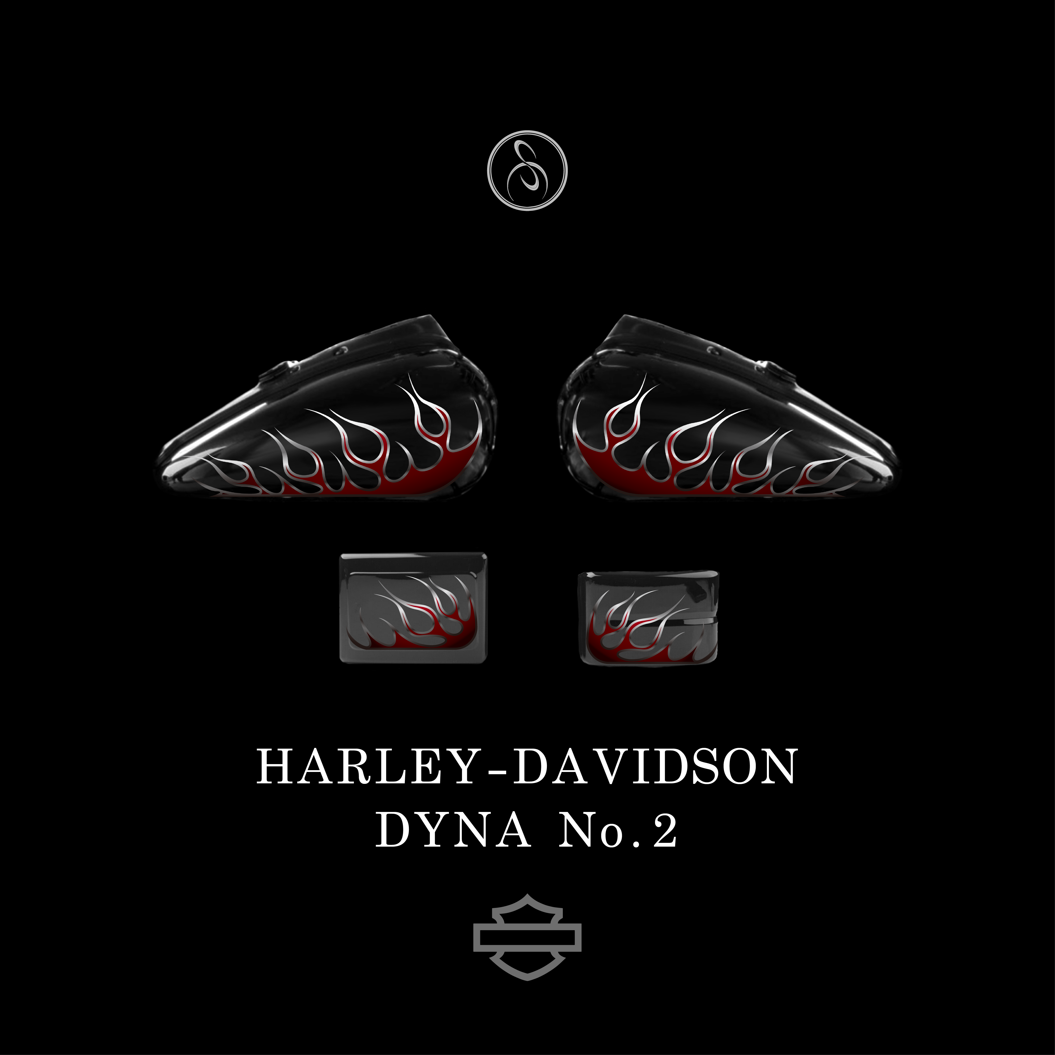 HARLEY DAVIDSON DYNA No.2 스믈크루 불꽃데칼 할리 다이나 : 스믈크루