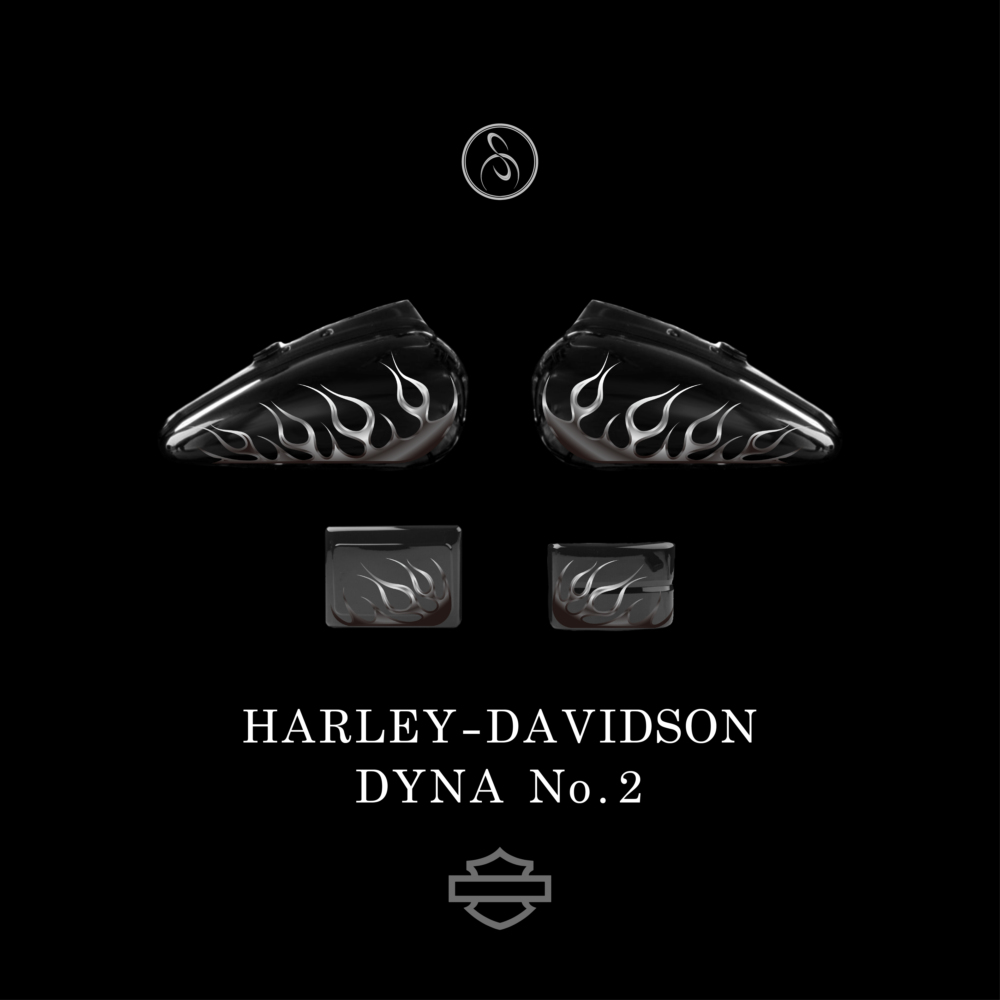 HARLEY DAVIDSON DYNA No.2 스믈크루 불꽃데칼 할리 다이나 : 스믈크루