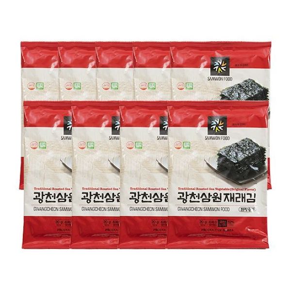 HACCP인증 광천삼원맛김 전장김 20gx9봉/파래김 재래김 : A 브랜드 멀티샵